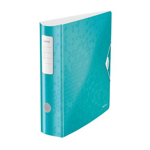 Iratrendező, 82 mm, A4, PP, LEITZ "180 Active Wow", jégkék