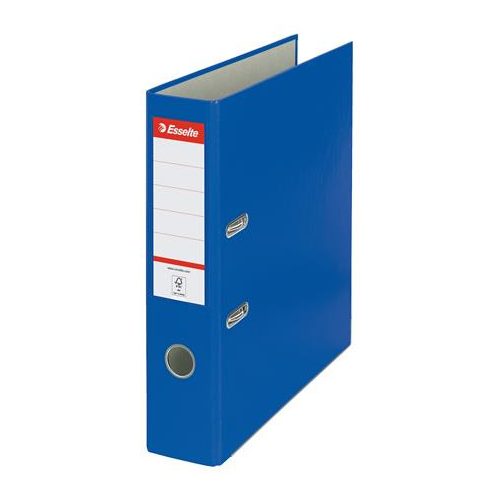 Iratrendező, 75 mm, A4, PP/karton, élvédő sínnel, ESSELTE "Economy", kék