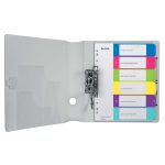 Regiszter, műanyag, A4 Maxi, 1-6, LEITZ "Wow"