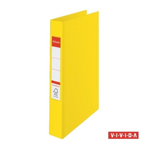 Gyűrűs könyv, 2 gyűrű, 42 mm, A4, PP, ESSELTE "Standard", Vivida sárga