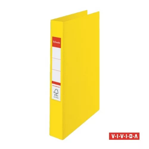 Gyűrűs könyv, 2 gyűrű, 42 mm, A4, PP, ESSELTE "Standard", Vivida sárga