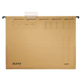   Függőmappa, oldalvédelemmel, karton, A4, LEITZ "Alpha", natúr