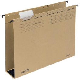 Függőmappa, karton, 60 mm, LEITZ "Alpha" natúr