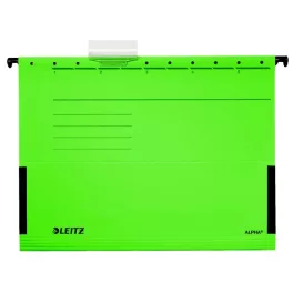   Függőmappa, oldalvédelemmel, karton, A4, LEITZ "Alpha", zöld