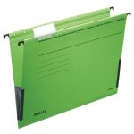 Függőmappa, oldalvédelemmel, karton, A4, LEITZ "Alpha", zöld