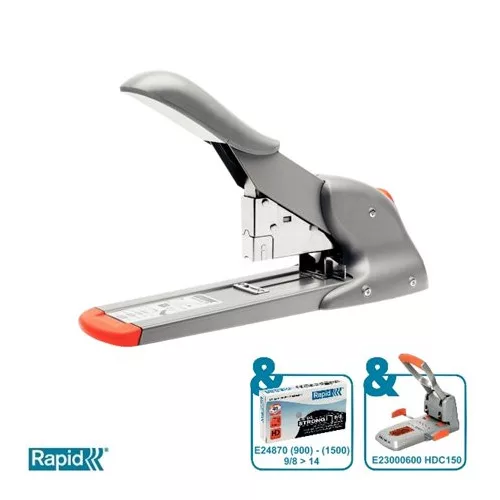 Tűzőgép, nagyteljesítményű, 9/8-14, 110 lap, RAPID "HD110", ezüst/narancssárga