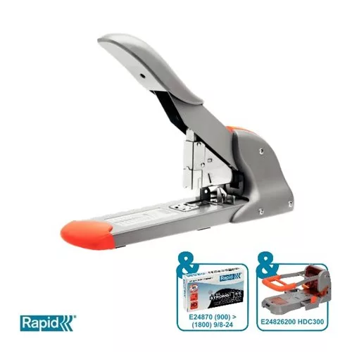 Tűzőgép, nagyteljesítményű, 9/8-20, 210 lap, RAPID "HD210", ezüst/narancssárga