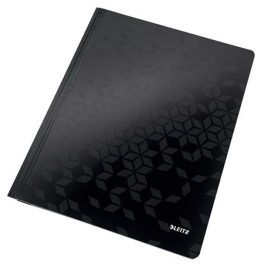   Gyorsfűző, laminált karton, A4, LEITZ "Wow", fekete