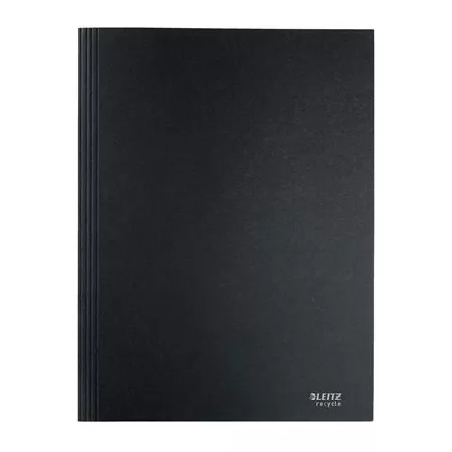 Pólyás dosszié, karton, A4, LEITZ "Recycle", fekete