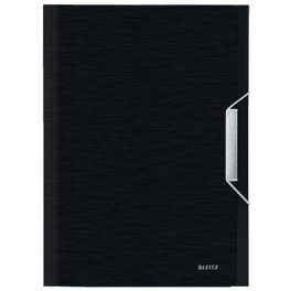   Harmonikamappa, A4, PP, 6 rekeszes, LEITZ "Style", szaténfekete