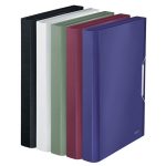 Harmonikamappa, A4, PP, 6 rekeszes, LEITZ "Style", szaténfekete