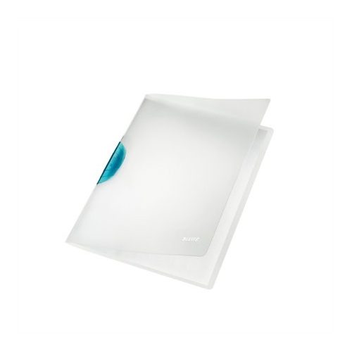 Gyorsfűző, klipes, PP, A4, LEITZ "ColorClip Magic", világoskék