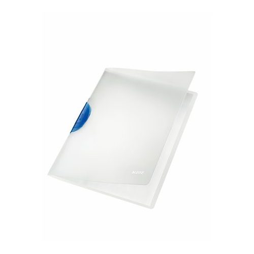Gyorsfűző, klipes, PP, A4, LEITZ "ColorClip Magic", kék