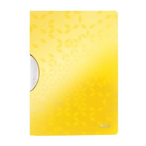 Gyorsfűző, klipes, PP, A4, LEITZ "Wow ColorClip", sárga