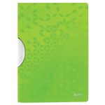 Gyorsfűző, klipes, PP, A4, LEITZ "Wow ColorClip", zöld