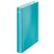 Gyűrűs könyv, 4 gyűrű, D alakú, 40 mm, A4 Maxi, karton, LEITZ "Wow", jégkék