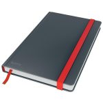 Beíró, A5, kockás, 80 lap, keményfedeles, LEITZ "Cosy Soft Touch", bársonyszürke