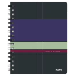   Spirálfüzet, A5, kockás, 80 lap, LEITZ "Executive"