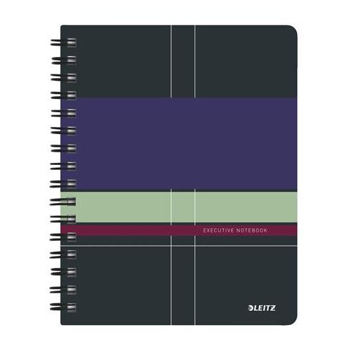 Spirálfüzet, A5, kockás, 80 lap, LEITZ "Executive"