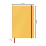 Beíró, B5, kockás, 80 lap, keményfedeles, LEITZ "Cosy Soft Touch", melegsárga