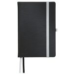 Jegyzetfüzet, A5, vonalas, 80 lap, keményfedeles, LEITZ "Style", szaténfekete
