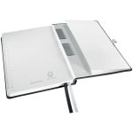 Jegyzetfüzet, A5, vonalas, 80 lap, keményfedeles, LEITZ "Style", szaténfekete