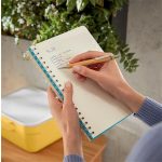 Spirálfüzet, B5, vonalas, 80 lap, LEITZ, "Cosy Soft Touch", nyugodtkék