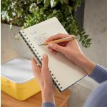 Spirálfüzet, B5, vonalas, 80 lap, LEITZ, "Cosy Soft Touch", bársonyszürke