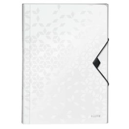  Harmonikamappa, A4, PP, 6 rekeszes, LEITZ "Wow", fehér