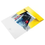 Gumis mappa, PP, A4, LEITZ "Wow", sárga