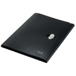 Iratvédő mappa, 11 mm, PP, A4, LEITZ "Recycle", fekete