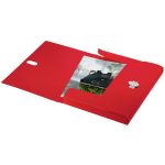 Iratvédő mappa, 38 mm, PP, A4, LEITZ "Recycle", piros