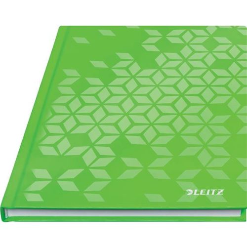 Beíró, A5, kockás, 80 lap, keményfedeles, LEITZ "Wow", zöld