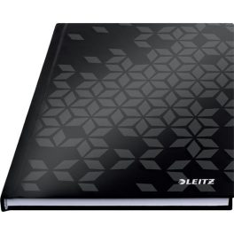   Beíró, A5, kockás, 80 lap, keményfedeles, LEITZ "Wow", fekete