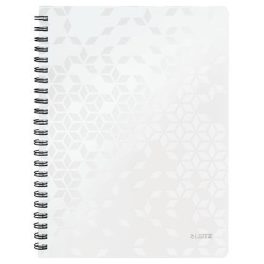   Spirálfüzet, A4, vonalas, 80 lap, LEITZ "Wow", fehér