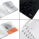 Spirálfüzet, A4, vonalas, 80 lap, LEITZ "Wow", fekete