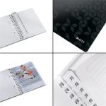 Spirálfüzet, A5, vonalas, 80 lap, LEITZ "Wow", fekete