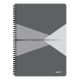 Spirálfüzet, A4, vonalas, 90 lap, laminált karton borító, LEITZ "Office", szürke
