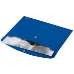 Irattartó tasak, A4, PP, patentos, LEITZ "Recycle", kék