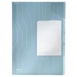   Rendszerező genotherm, lefűzhető, A4, 200 mikron, narancsos felület, LEITZ "CombiFile", kék