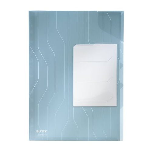 Rendszerező genotherm, lefűzhető, A4, 200 mikron, narancsos felület, LEITZ "CombiFile", kék