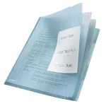 Rendszerező genotherm, lefűzhető, A4, 200 mikron, narancsos felület, LEITZ "CombiFile", kék