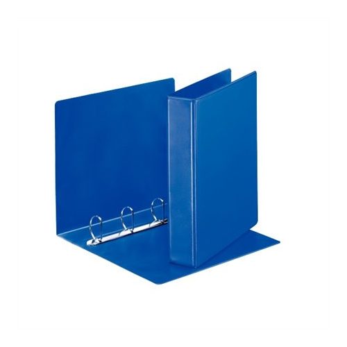 Gyűrűs könyv, panorámás, 4 gyűrű, D alakú, 65 mm, A4, PP, ESSELTE, kék