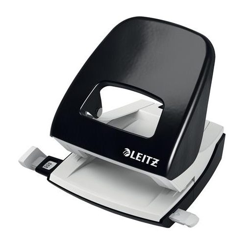 Lyukasztó, kétlyukú, 30 lap, LEITZ "Nexxt", fekete