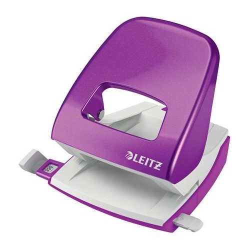 Lyukasztó, kétlyukú, 30 lap, LEITZ "Nexxt Wow", lila