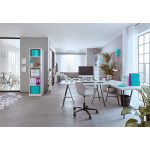 Lyukasztó, kétlyukú, 10 lap, fém, mini, LEITZ "Nexxt Wow", jégkék