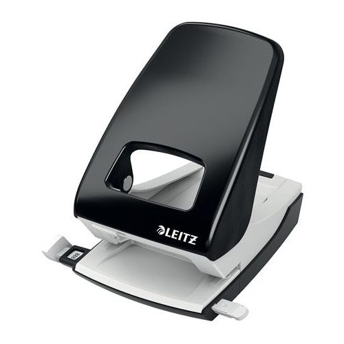 Lyukasztó, kétlyukú, 40 lap, LEITZ " Nexxt 5138", fekete