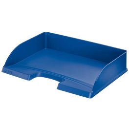   Irattálca, műanyag, oldalt nyitott, LEITZ "Plus", kék