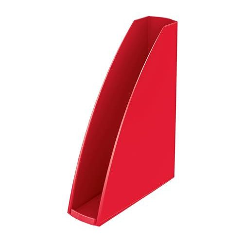 Iratpapucs, műanyag, 60 mm, elöl nyitott, LEITZ "Wow", piros