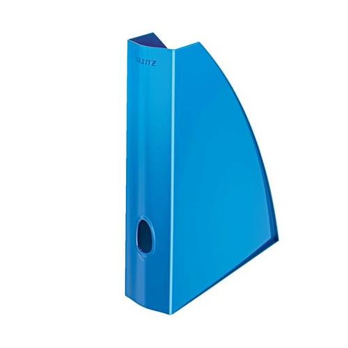 Iratpapucs, műanyag, 60 mm, elöl nyitott, LEITZ "Wow", kék